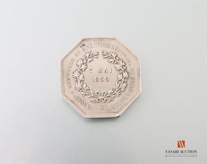 null Société générale de crédit industriel et commercial, 7 mai 1859, argent 37 mm,...