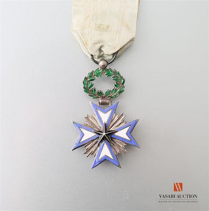 null Bénin Dahomey - Ordre de l'étoile noire, étoile d'officier, argent, ruban à...