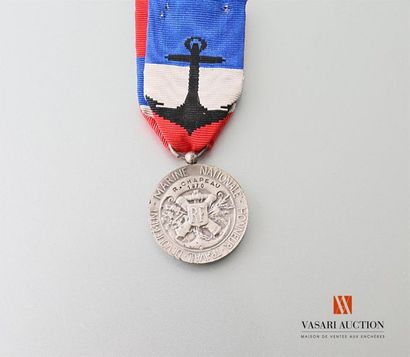 null France, Marine nationale, médaille d'honneur, échelon argent, attribuée 1970,...