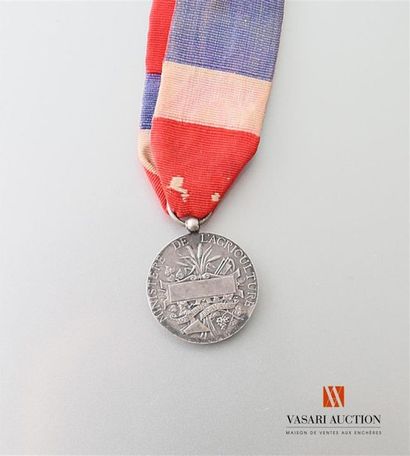null Ministère de l'agriculture - Médaille d'honneur du travail, argent, 27 mm, ruban...