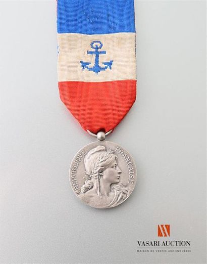 null Marine marchande - Médaille d'honneur au travail, argent, 27 mm, gravée par...