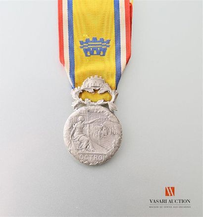 null Ministère de l'intérieur - Médaille d'honneur des octrois, argent, 30 mm, gravée...