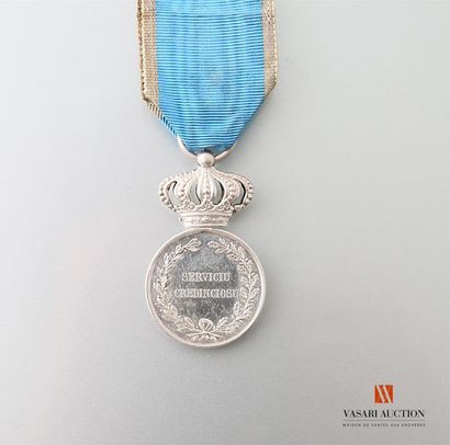 null Roumanie - Médaille de Service Fidèle, "Serviciu Credincios", instituée en 1878,...