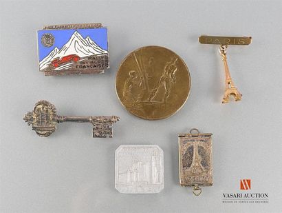 null Tour Eiffel : médaille bronze 40 mm, souvenir de l'ascension, sommet de la Tour...