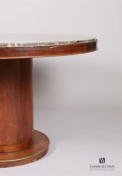 null PASCAUD Jean (1903-1996)
Table de salon à plateau circulaire et piètement cylindrique...