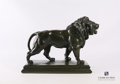 null BARYE Alfred (1839-1882), d'après
Lion rugissant
Bronze à patine verte
Signé...