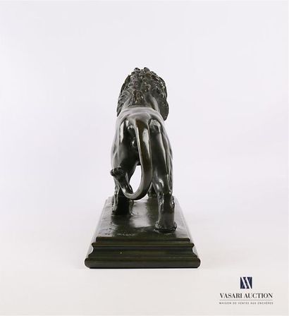 null BARYE Alfred (1839-1882), d'après
Lion rugissant
Bronze à patine verte
Signé...