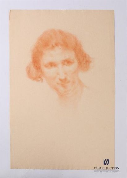 null VAN ROY Dolf (1858-1943) 
Portrait de femme aux cheveux courts
Sanguine 
Non...