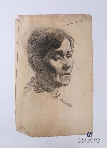 null VAN ROY Dolf (1858-1943), attribué à
Portrait d'homme - Portrait de femme
Deux...
