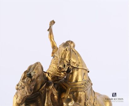 null FREMIET Emmanuel (1824-1910), d'après
Conducteur de char romain 
Bronze à patine...