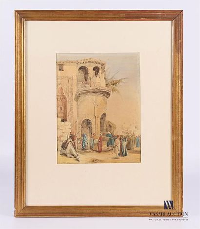 null MAYER Auguste-Etienne-François (1805-1890)
Scène de vie en Turquie 
Aquarelle...
