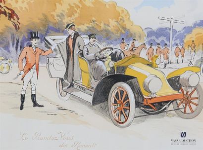 null MONTAUT Marguerite (1883-1936) dit GAMY, d'après
"Le Rendez-Vous des Renault"
Lithographie...