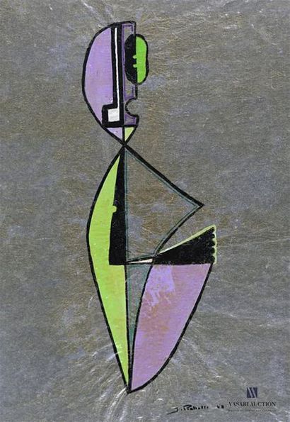 null PICHETTE James (1920-1996)
Composition abstraite
Gouache sur papier calque
Signée...