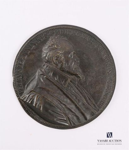 null DUPRÉ Guillaume (1576-1640) d'après
Buste de profil de Pierre Jeannin
Bronze...