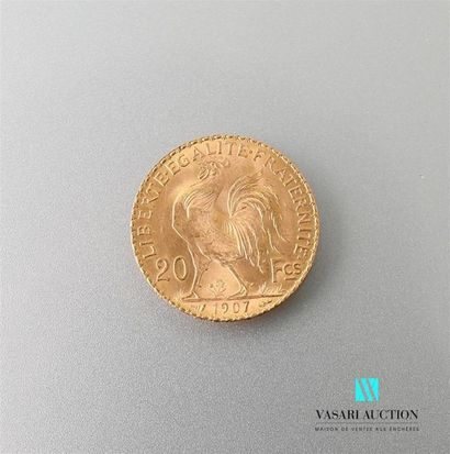 null Coin of 20 Frcs gold French Republic 1907
Weight: 6.46 g