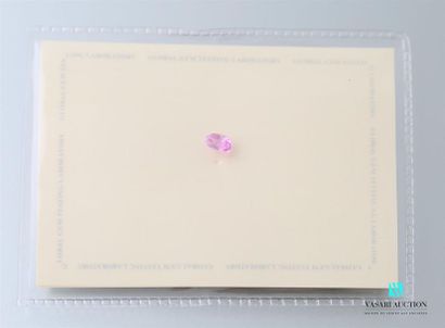 null Saphir rose de taille ovale calibrant 0,93 carats. Sous certificat plastique...