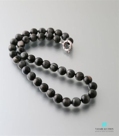 null Collier de perles de quartz noirs et grises
Poids : 58,69 g - Long : 42 cm