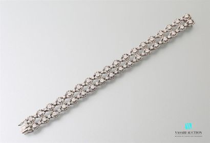 Bracelet souple en or gris 750 millièmes...
