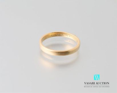 null 750-thousandths yellow gold wedding ring, engraved
Weight: 3.84 g