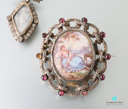 null Two costume jewellery pieces from the late 19th century in 925 thousandths silver:...