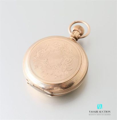 null Gilded metal pocket watch, the enamelled dial marked Elgin Natt Watch Co features...