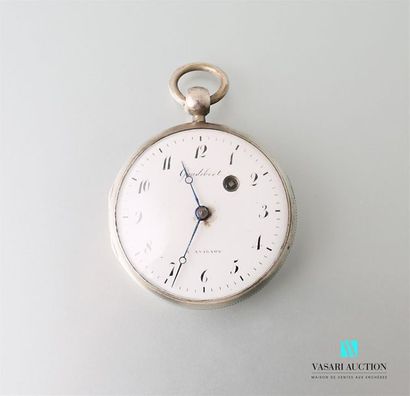 null Pocket watch, silver case, white enamelled dial marked Gaudibert in Avignon...