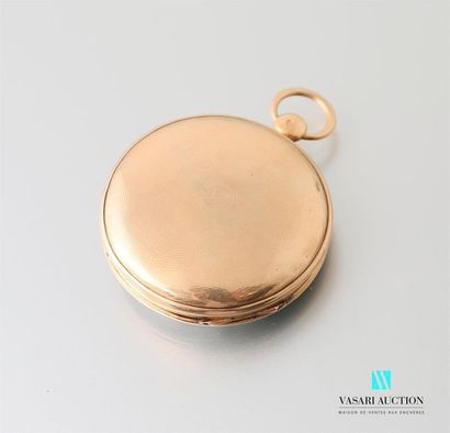 null Pocket watch in 750-thousandths gold (1819-1838), the silvered steel dial with...
