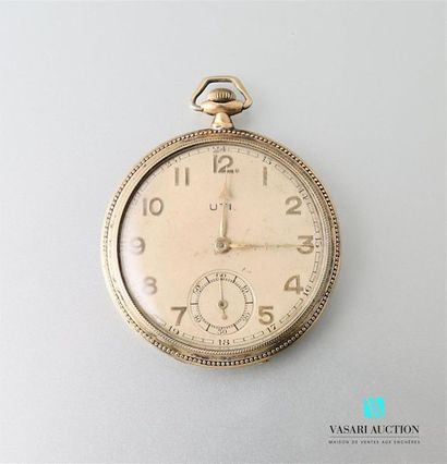 null Gold and silver pocket watch, champagne-bottomed dial with Arabic numerals for...