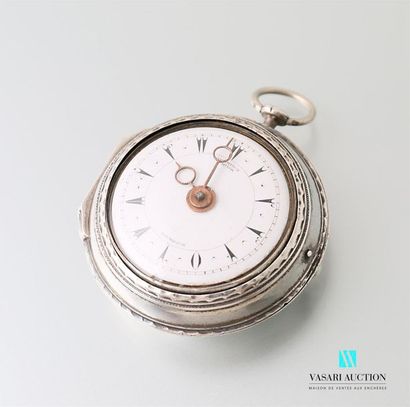 null Silver pocket watch, the white enamelled dial marked Georges Prior London has...