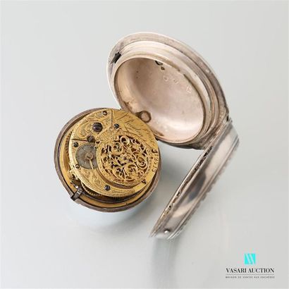 null Silver pocket watch, the white enamelled dial marked Georges Prior London has...