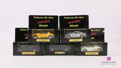 null SHELL (Chine) - Collection Voiture de rêve
Lot comprenant cinq vehicules dont...