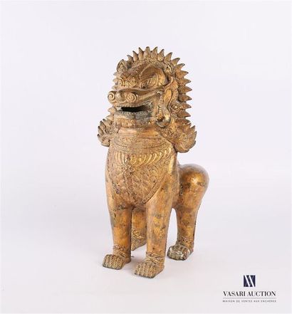 null ASIA
Fô dog in gilded
bronze 20th century
High. 22 cm - Width: 16 cm - Depth:...