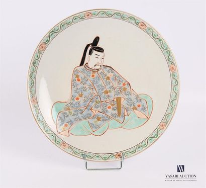 null JAPAN
A white porcelain dish treated in polychrome with a samurai in the basin...