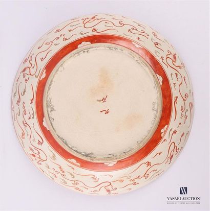 null JAPAN - SATSUMA Round and hollow 
dish in Satsuma porcelain with red, black...