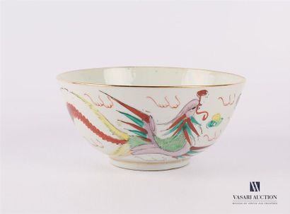 null CHINA
Polychrome enamelled porcelain bowl with golden highlights called Wucai...
