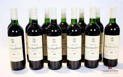 null 12 bottles of BRANAS GRAND POUJEAUX Moulis1998And
 impeccable. N: 5 mid-neck,...