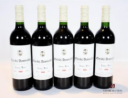 null 5 bottles of DEMOISELLESListrac 1999St
.: 2 impeccable, 3 barely stained. N:...