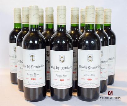 null 12 bottles of DEMOISELLESListrac 1999St
.: 7 impeccable, 5 barely stained. N:...