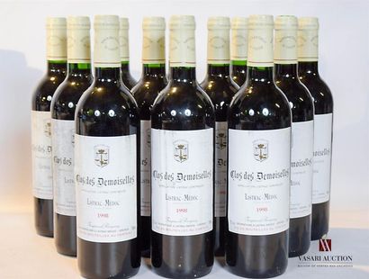 null 12 bottles of DEMOISELLESListrac1998And
 a little stained. N: 11 high neck,...