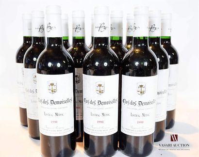 null 12 bottles of DEMOISELLESListrac1998And
 a little stained. N: 8 high neck, 4...