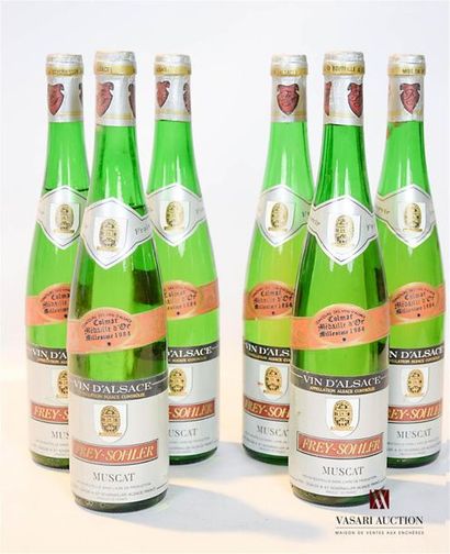 null 6 bouteilles	MUSCAT mise Frey-Sohler Vit.		1984
	Médaille d'Or à Colmar. Et....