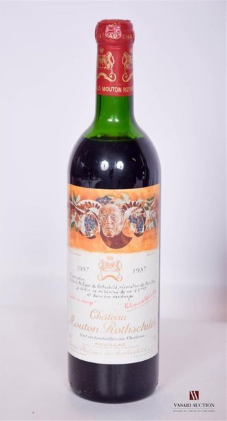 null 1 bouteille Chateau MOUTON ROTHSCHILD 	Pauillac 1er GCC	1987
	Et. de Hans Erni,...