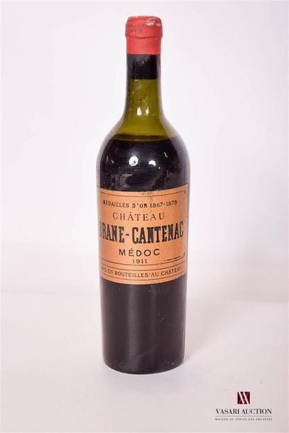 null 1 bouteille	CHÂTEAU BRANE CANTENAC 	Margaux GCC	1911
	MDC. Appellation "Médoc"...