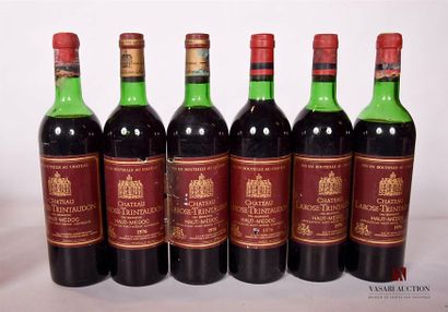 null 6 bouteilles	CHÂTEAU LAROSE TRINTAUDON	Haut Médoc CB	1976
	Et.: 5 bonnes, 1...