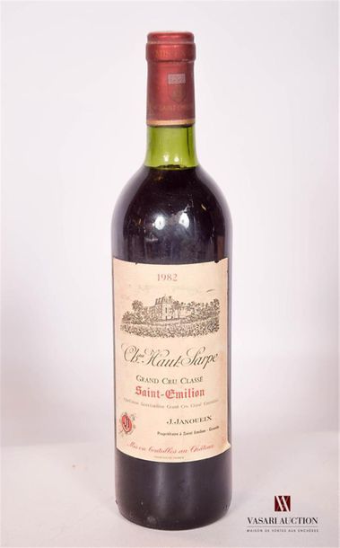null 1 BottleChâteau HAUT SARPESt Emilion GCC1982And
 a little stained. N: upper...