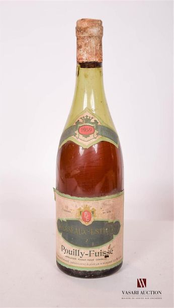 null 1 BottlePOUILLY FUISSÉE put in Summer Bushels neg.1959And
 withered, stained...