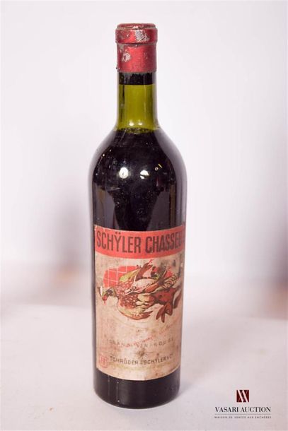 null 1 Bouteille	SCHYLER CHASSEUR 	Vin rouge mise nég.	NM
	Et. portant la mention...