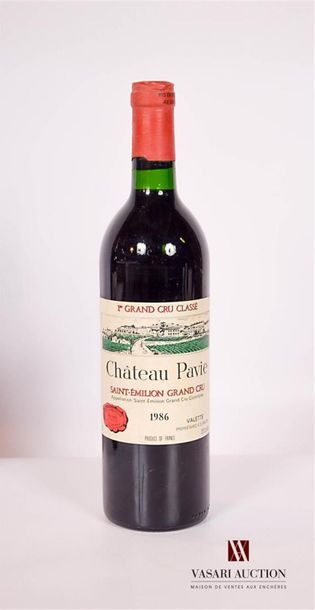 null 1 bouteille	Château PAVIE	St Emilion 1er GCC	1986
	Et. excellente. N : bas ...
