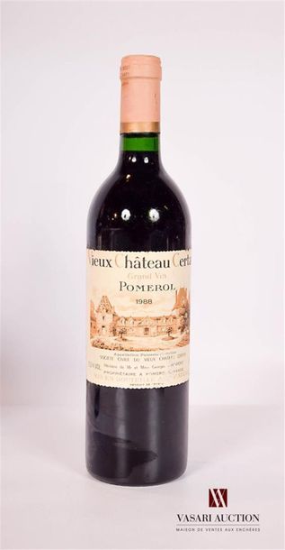 null 1 bottleVIEUX CHÂTEAU CERTANPomerol1988Et
. slightly worn. N: low neck.

