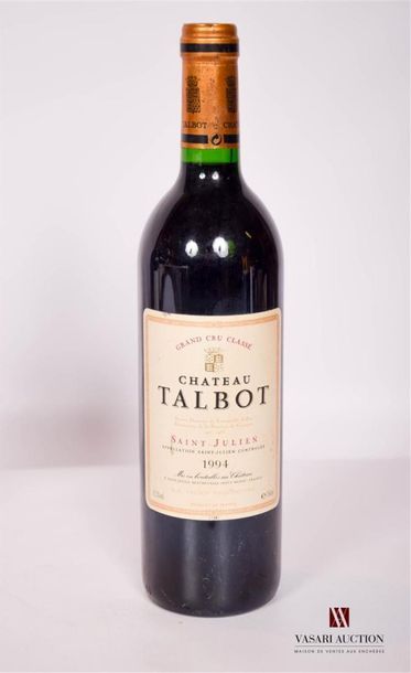 null 1 bouteille	Château TALBOT	St Julien GCC	1994
	Et. un peu tachée. N : mi/bas...